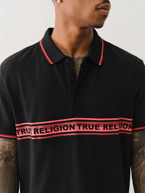 CAMISETA TIPO POLO A RAYAS RELAJADA
