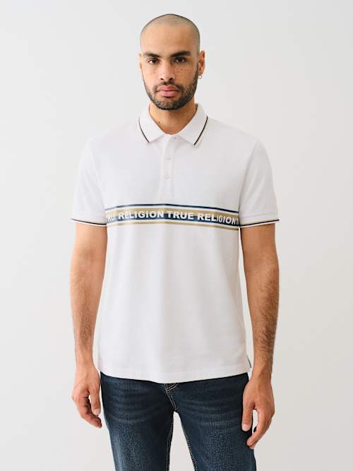 CAMISETA TIPO POLO A RAYAS RELAJADA