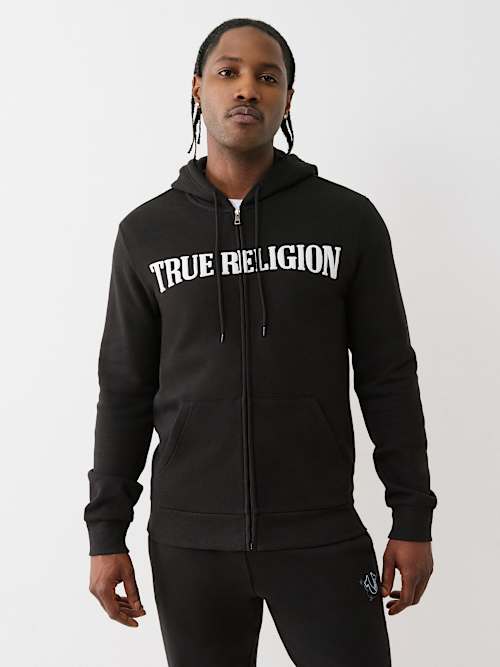 PUFF PRINT LOGO ZIP HOODIE