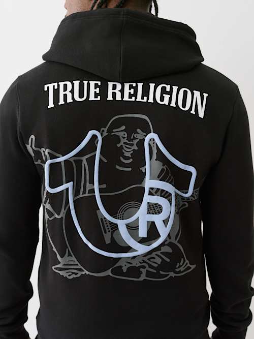 PUFF PRINT LOGO ZIP HOODIE