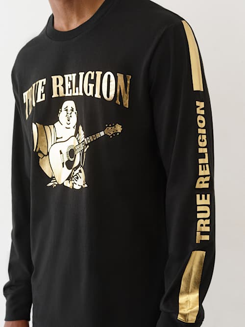 METALLIC BUDDHA LONG SLEEVE TEE
