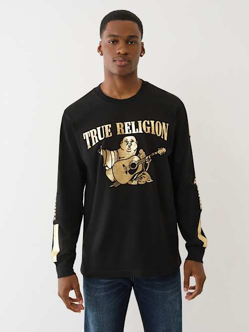 METALLIC BUDDHA LONG SLEEVE TEE
