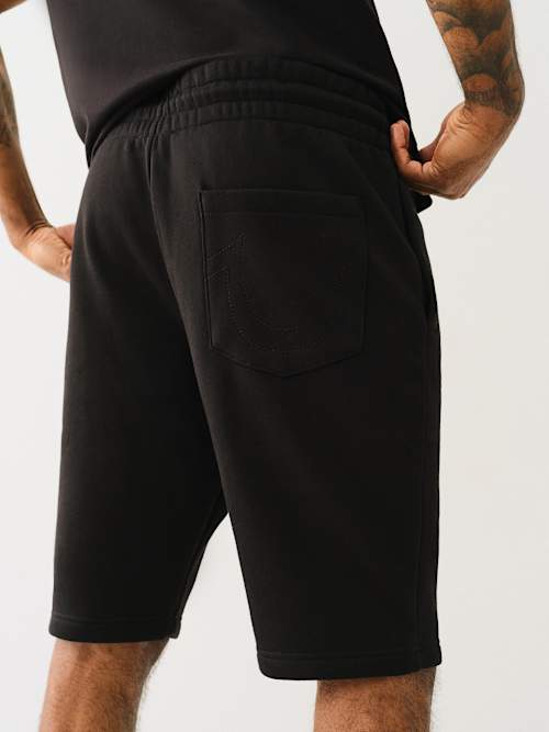 METALLIC LOGO SWEAT SHORT