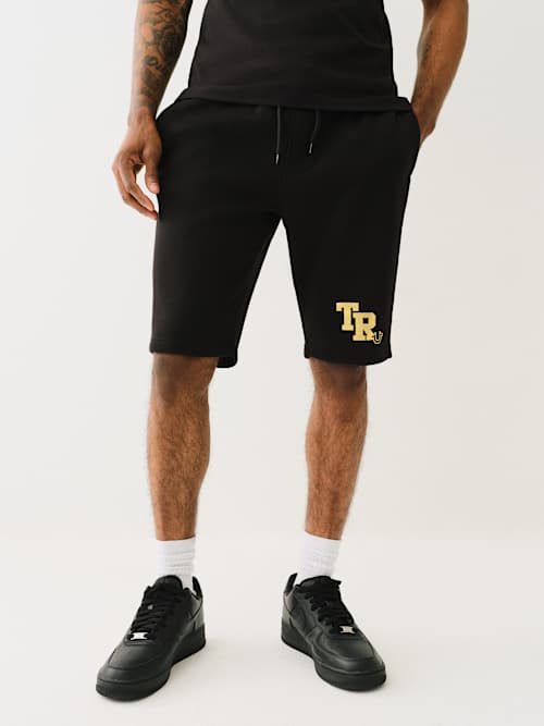 METALLIC LOGO SWEAT SHORT