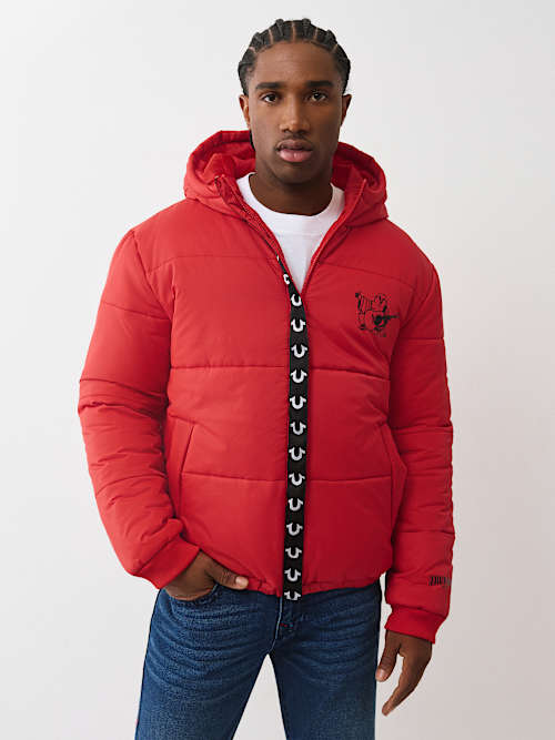 ПУХОВИК С ОТДЕЛКОЙ В ВИДЕ ПОДКОВЫ