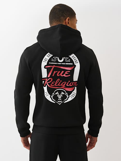 OVERLAY LOGO ZIP HOODIE