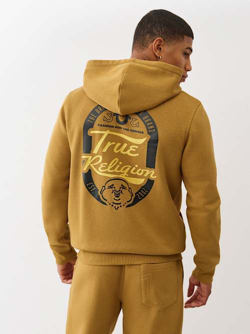 関税込み♪【TRUE RELIGION】CINCHED ロゴ★パーカー Hoodies