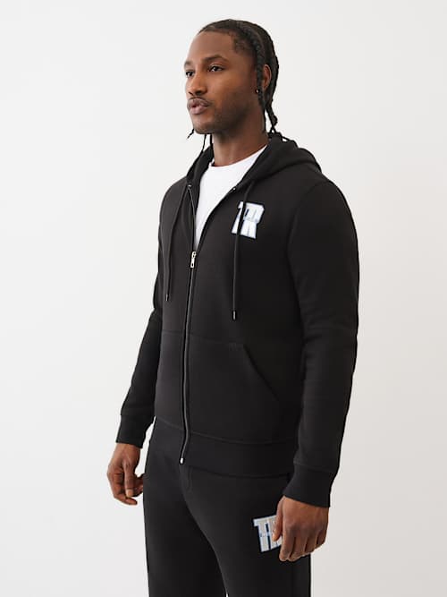 IRIDESCENT LOGO ZIP HOODIE