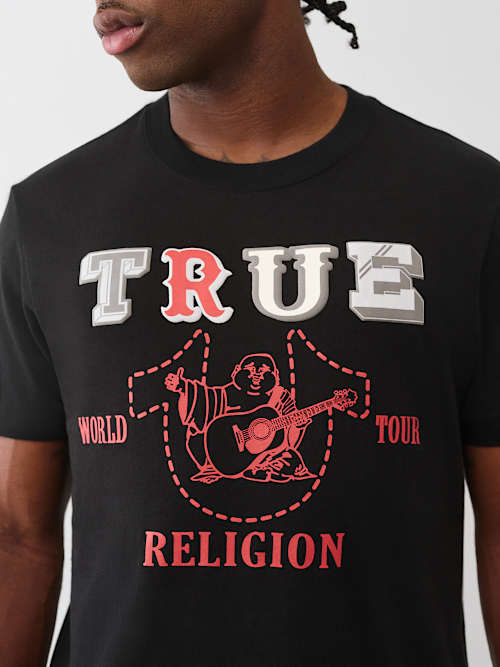 BLOCKED LETTERING BUDDDHA TEE