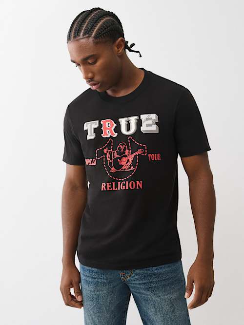 BLOCKED LETTERING BUDDDHA TEE