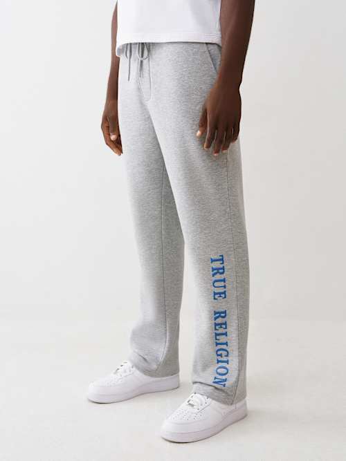 ПРЯМЫЕ СПОРТИВНЫЕ БРЮКИ С ВЫШИТЫМ ЛОГОТИПОМ