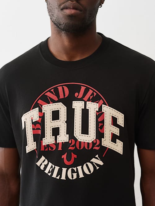 ФУТБОЛКА С ВЫШИТОЙ АППЛИКАЦИЕЙ С ЛОГОТИПОМ