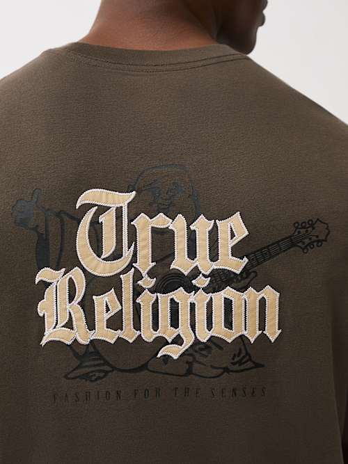 ФУТБОЛКА С ВЫШИТЫМ ЛОГОТИПОМ БУДДЫ