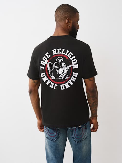 FLOCKED LOGO TEE