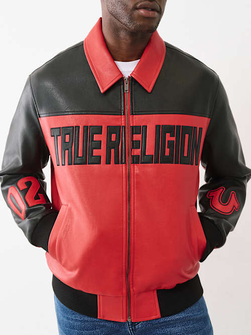 COLOR BLOCKED LOGO RACING JACKET