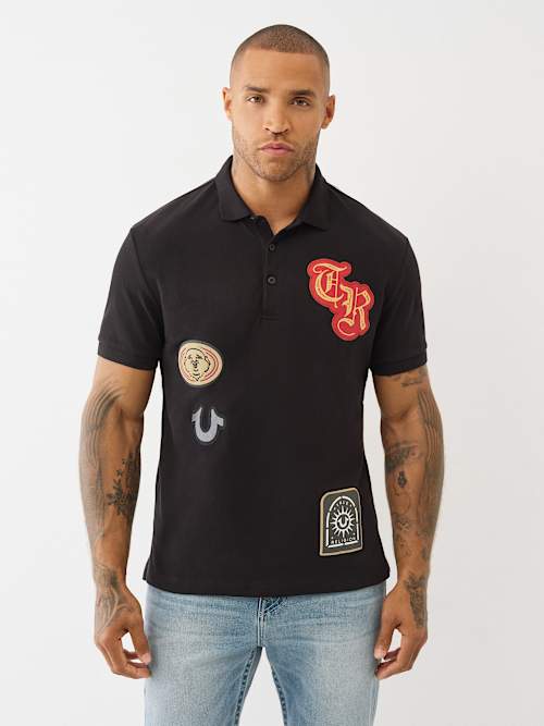 CAMISETA TIPO POLO CON PARCHE RELAJADA
