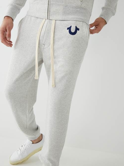 Buy True Religion mens Classic Logo Jogger Sweatpants, Oatmeal