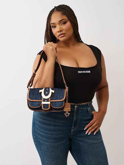 DOUBLE POCKET SHOULDER BAG