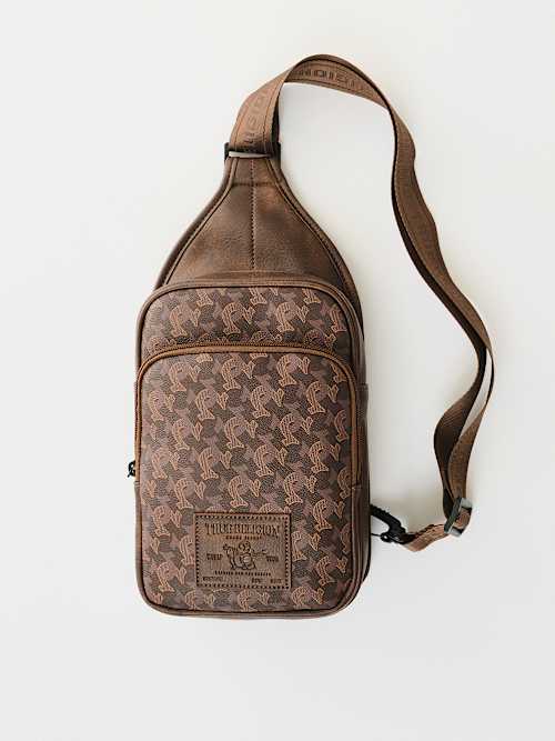 Унисекс кроссбоди true religion monogram sling bag