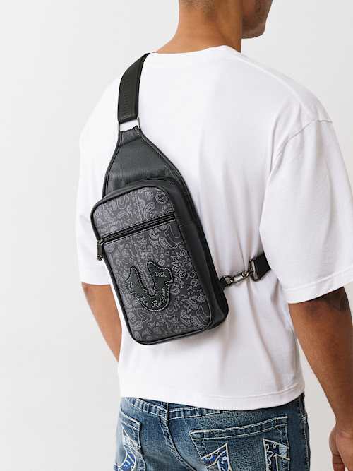 PAISLEY HORSESHOE SLING BAG