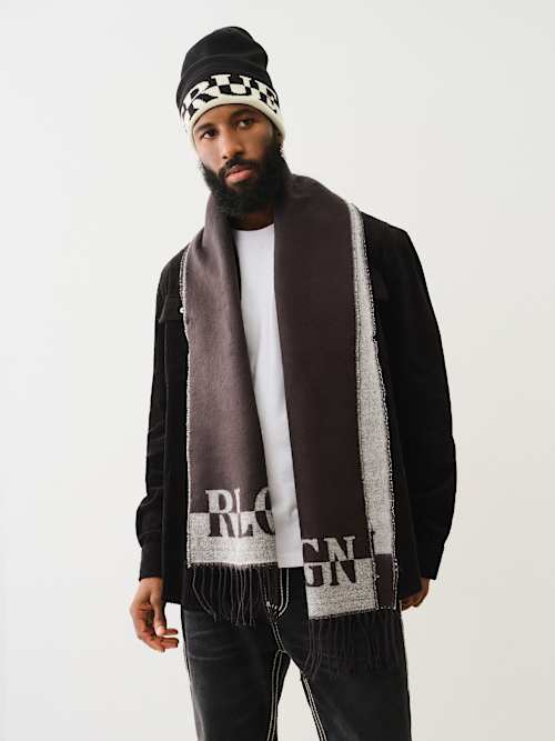 TRUE RELIGION ニット帽・マフラーセット TRUE BEANIE & SCARF SET