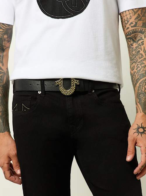 CRYSTAL HORSESHOE BUCKLE BELT