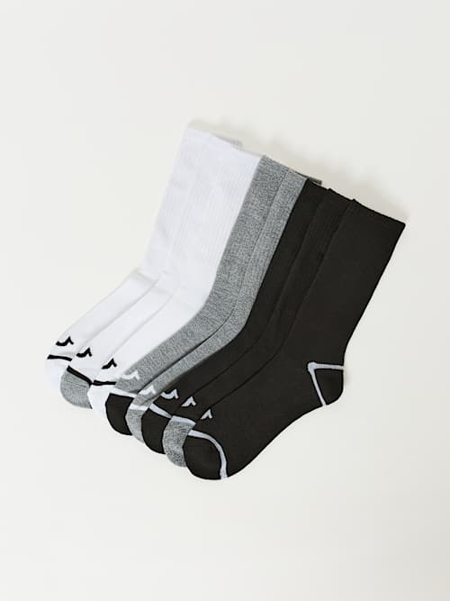 МУЖСКОЙ КОМПЛЕКТ НОСКОВ CREW С ЛОГОТИПОМ В ВИДЕ ПОДКОВЫ - 8 УПАКОВОК