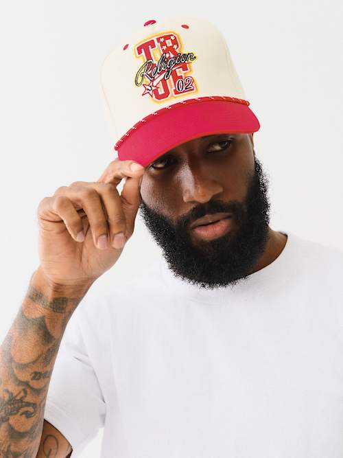 КЕПКА TRUE RELIGION CHAMPS WINTER WHITE/RED DAHLIA