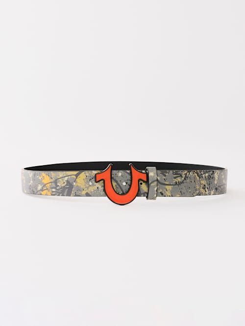 【送関込】TRUE RELIGION ベルト ロゴ クリスタル レザー Mens Designer Belts | Mens Accessories | True Religion