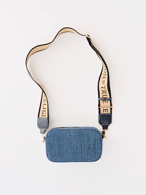 DENIM HORSESHOE CAMERA BAG