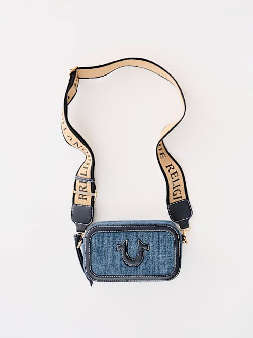 DENIM HORSESHOE CAMERA BAG