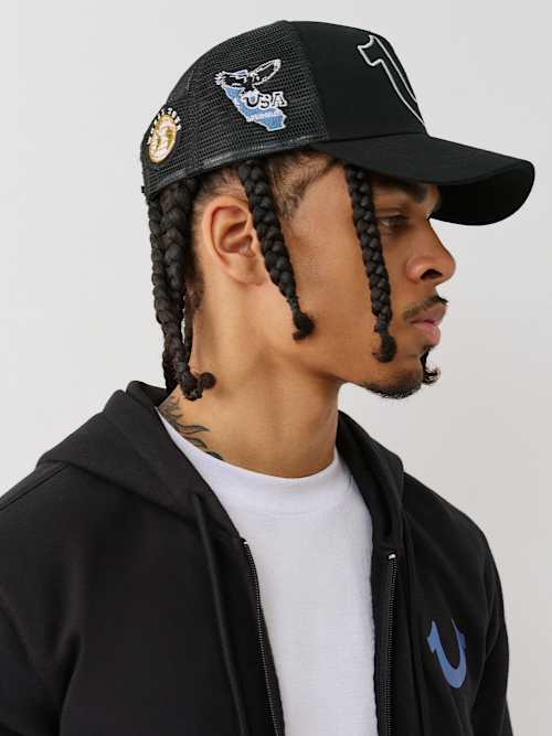 LOGO APPLIQUE TRUCKER HAT