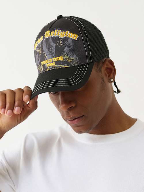 TRUE RELIGION DOBERMAN TRUCKER HAT