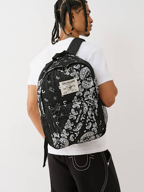 DENIM PAISLEY BACKPACK