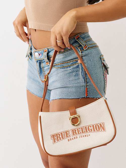 CANVAS LOGO SHOULDER BAG