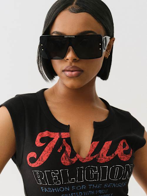 METAL HORSESHOE SHIELD SUNGLASSES display picture 1