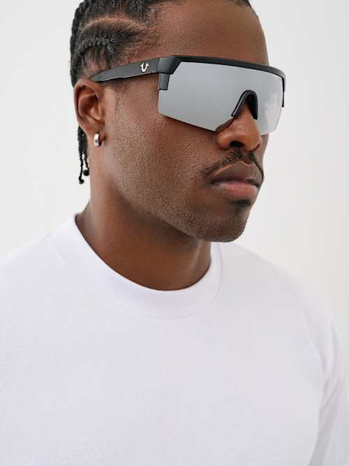 MIRRORED SHIELD SUNGLASSES