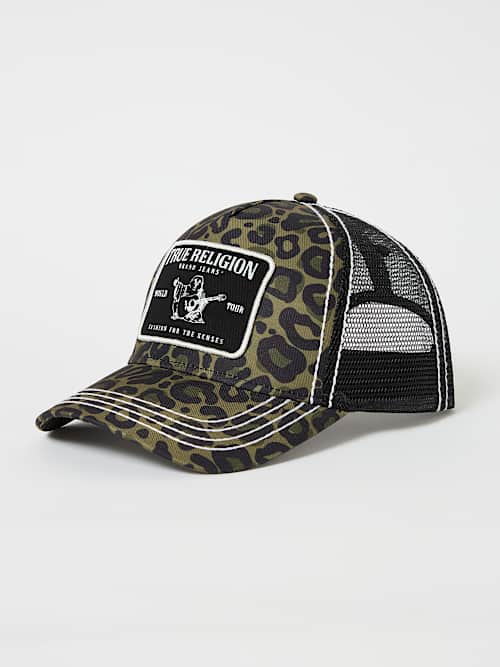 CHEETAH CONCERT PATCH TRUCKER HAT