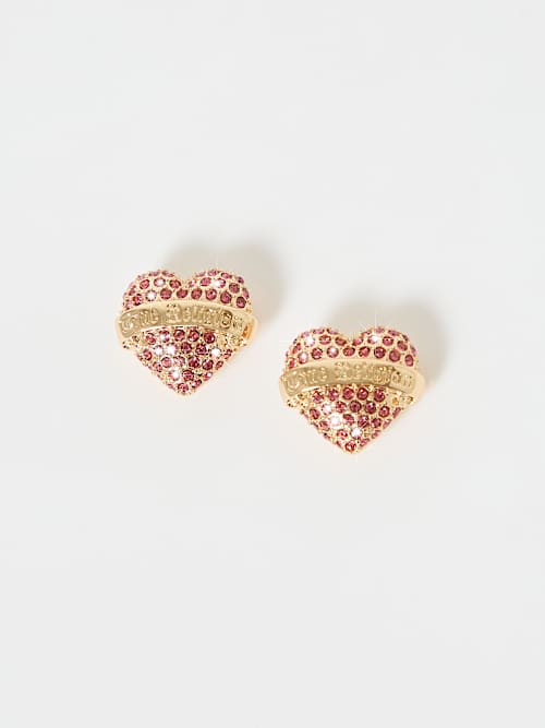 HEART LOGO STUD EARRINGS