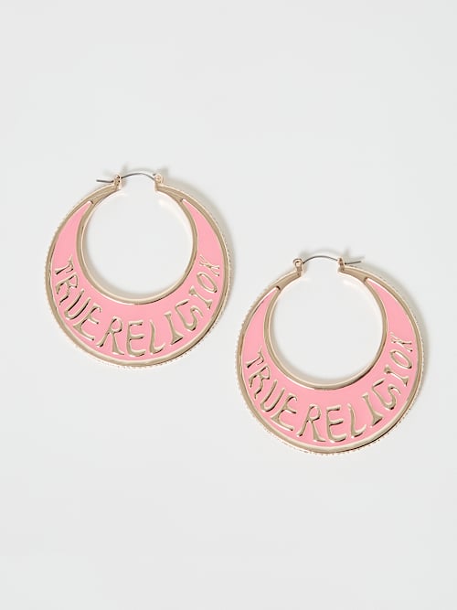 CRESCENT HORSESHOE HOOP EARRINGS