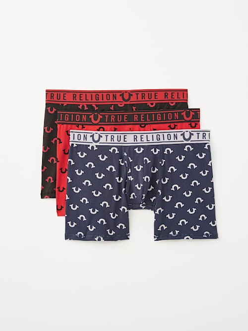 МУЖСКИЕ ТРУСЫ-БОКСЕРЫ С ПРИНТОМ ПОДКОВЫ ПО ВСЕЙ ДЛИНЕ ИЗ 3 УПАКОВОК