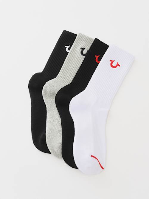 4 УПАКОВКИ ВЫШИТЫХ НОСКОВ В ВИДЕ ПОДКОВЫ