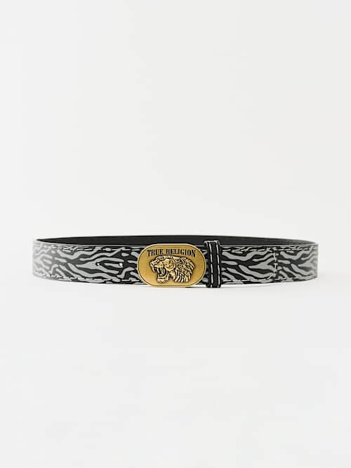 TIGER PRINT BUCKLE  BELT