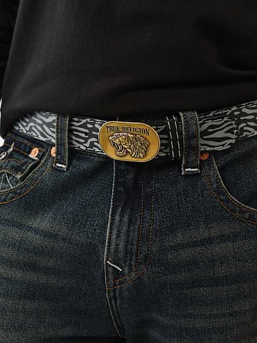 TIGER PRINT BUCKLE  BELT