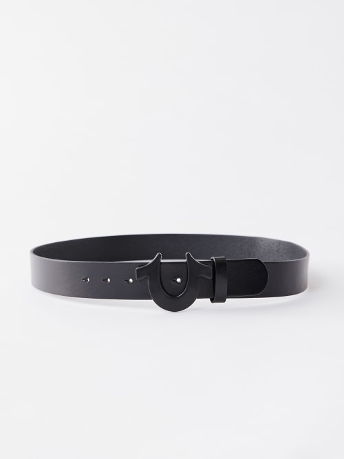 LEATHER HORSESHOE BELT