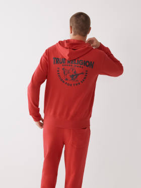 BUDDHA LOGO ZIP HOODIE