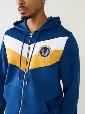TRUE RELIGION LOGO PATCH ZIP HOODIE