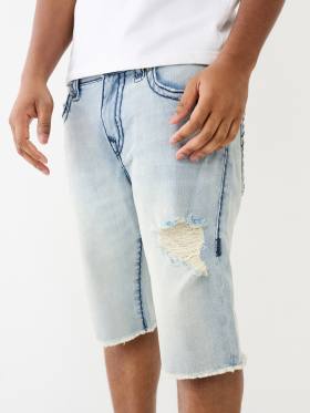 RICKY SUPER T DISTRESSED DENIM SHORT 