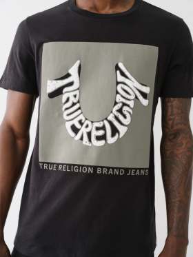 WARPED HORSESHOE LOGO TEE