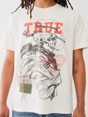 SKULL YELLOWSTONE SASHIKO TEE